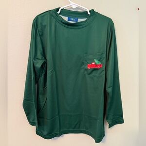 Cotton Blue Green Long Sleeve With Christmas Tree Truck